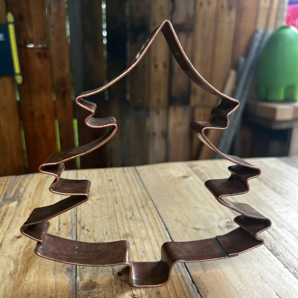 Copper Tree Cookie Cutter - Holiday, Christmas Baking Tool Large! Sturdy!